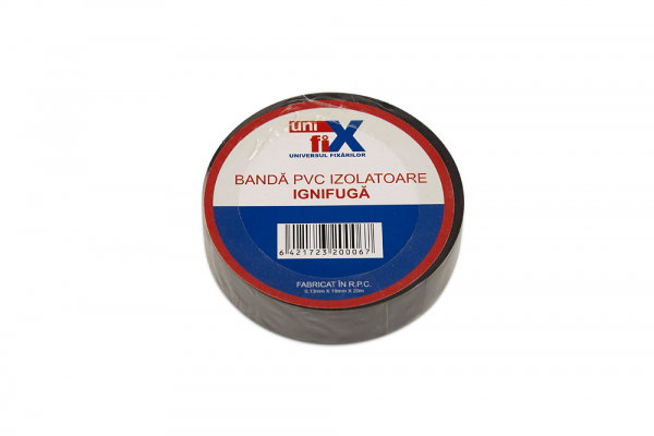 Banda izolatoare PVC ignifuga 19 mm x 20 M negru sau alb [1]