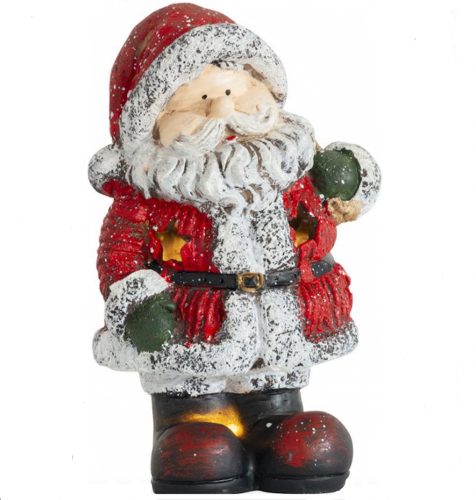 Figurina decorativa mos craciun cu led, 22 cm [1]