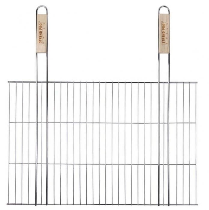 Gratar mobil Strend Pro BBQ 4411B, dimensiune 380x580mm, manere lemn [1]