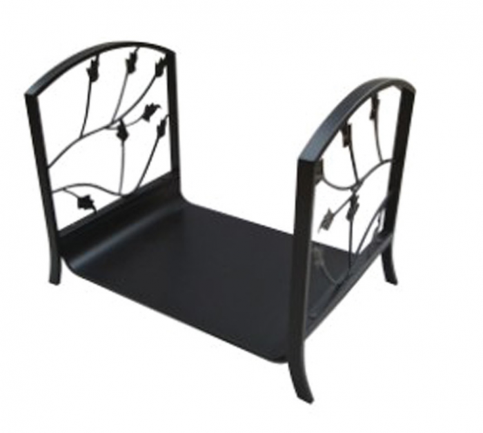 Suport lemne semineu, negru, 41x33x42 cm [1]