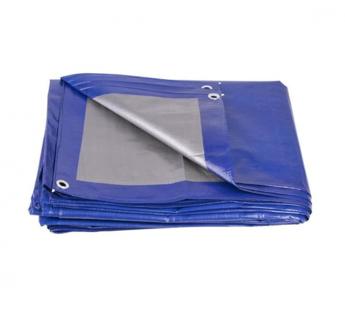 Prelata impermeabila Strend Pro UV Profi, densitate 140g/m², 4x6 m, inele de prindere, albastra [1]