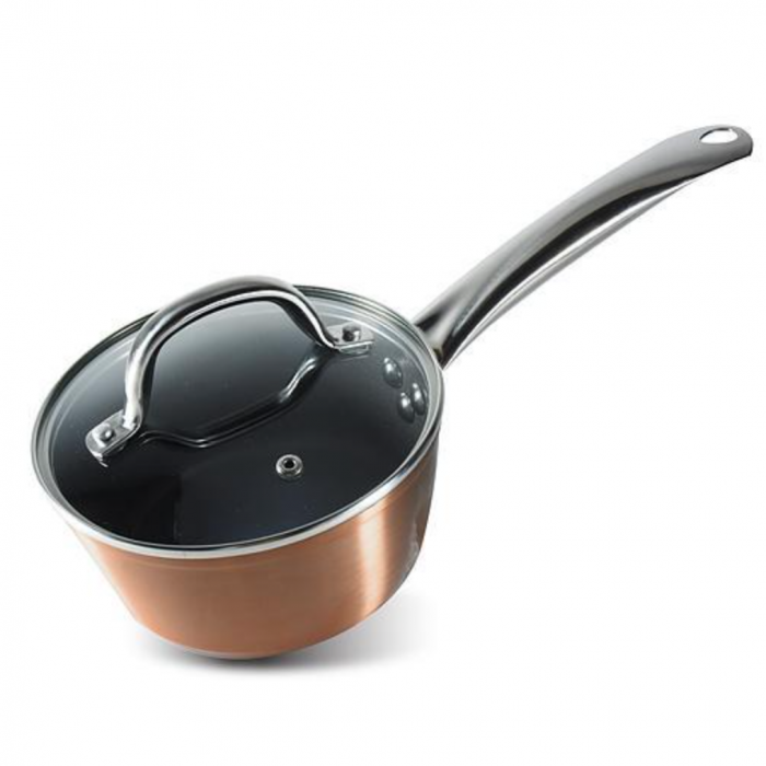 Cratita cu capac Strend Pro Copper Line, diametru 16 cm, 1.2 L, acoperire cupru [1]