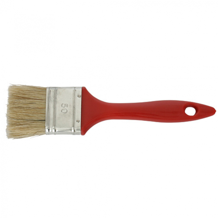 Pensula cu fir natural,rosie, maner din lemn, 40 mm [1]