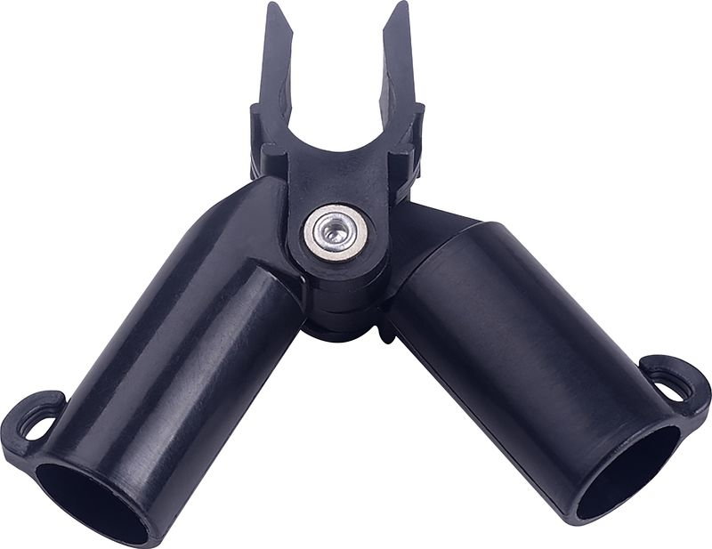 Conector plastic, superior, de tip X, reglabil, pentru araci de 16 mm, set 6 buc, negru [1]