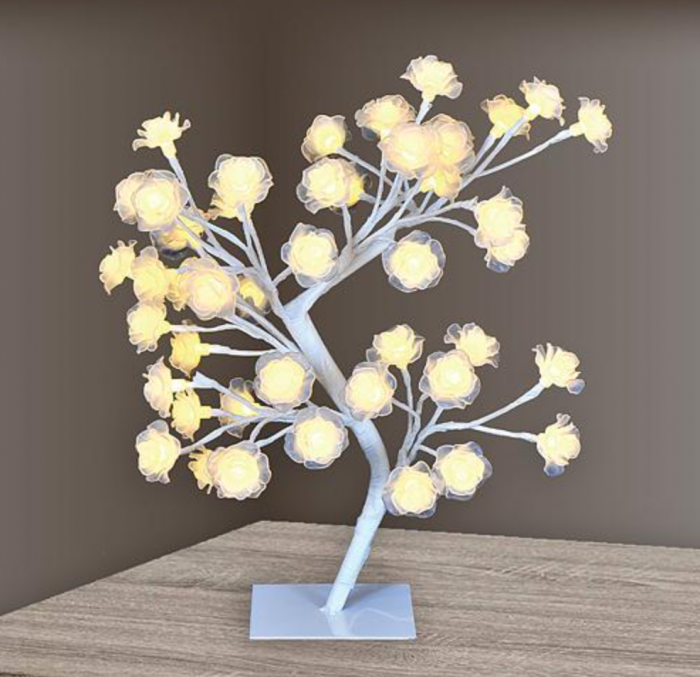 Copac cu trandafiri,48 de leduri, festiv, 45 cm inaltime, 3xAA, MagicHome [1]