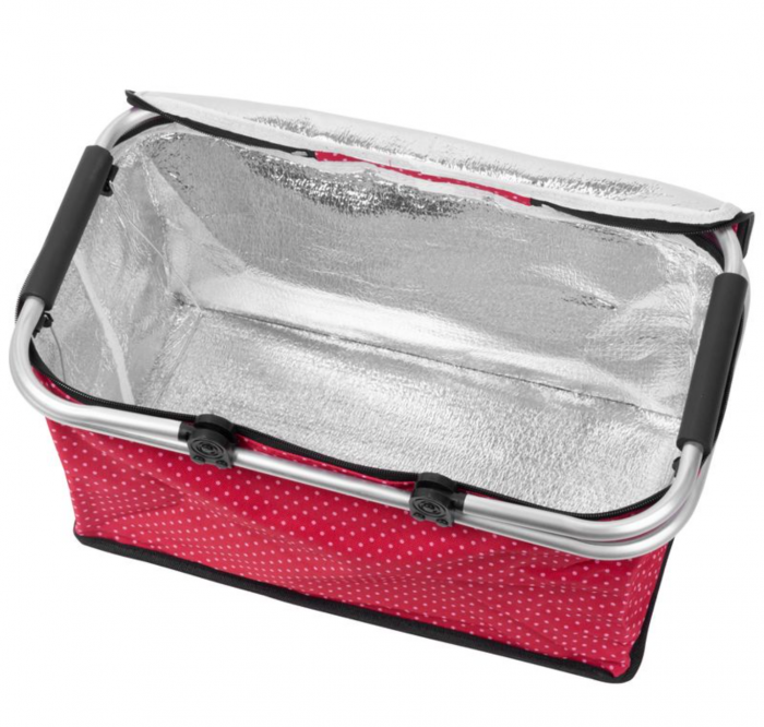 Cos pentru cumparaturi, model buline, rosu, max 5 kg, 47x28x25 cm, Jela [5]