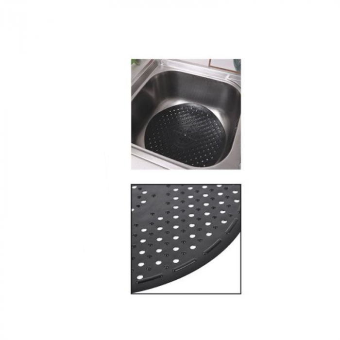 Covoras din cauciuc pentru protectia chiuvetei cu functie anti-infundare, Wooow, diametru 31 cm [2]