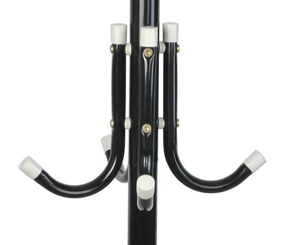 Cuier pentru hol, Ruhhy, tip pom, 3 nivele, 12 agatatori, metal, negru, 175cm, negru [2]