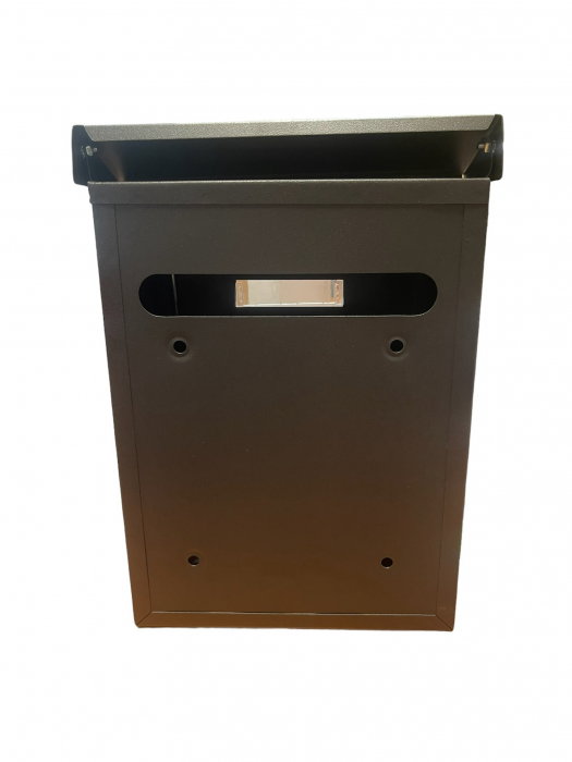 Cutie postala din otel galvanizat cu deschidere frontala, negru, 18x6x26cm [4]