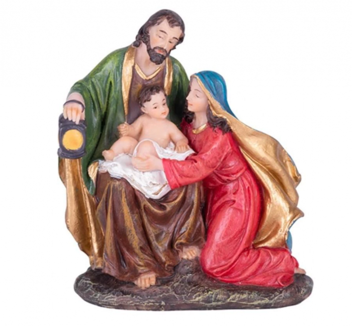 Decoratiune Craciun, polirasina, Nasterea lui Iisus, 10.5x6x12 cm, Magic Home [1]