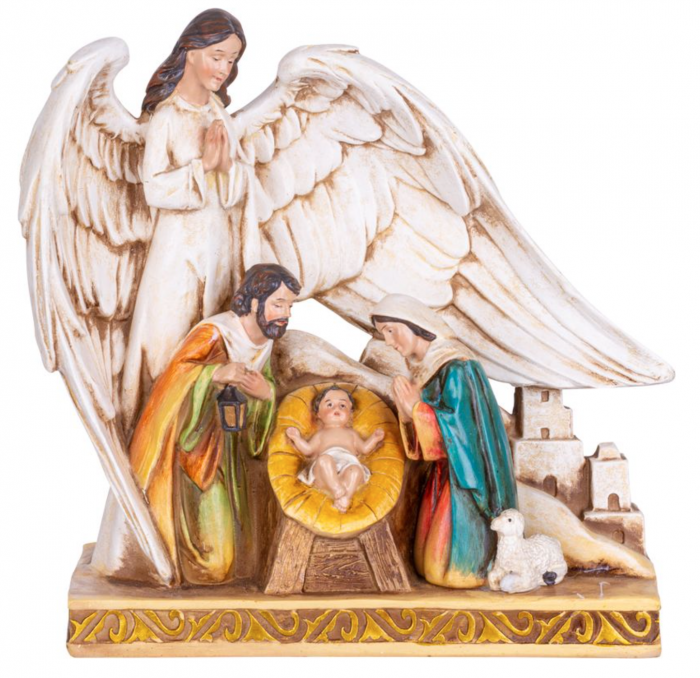 Decoratiune Craciun, polirasina, Nasterea lui Iisus, inger, 21.5 cm, MagicHome [1]