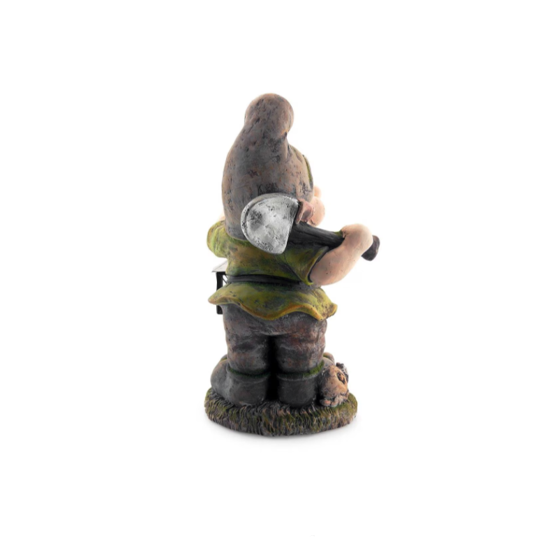 Decoratiune gradina, ceramica, pitic cu felinar si harlet, 25x20x45 cm [2]