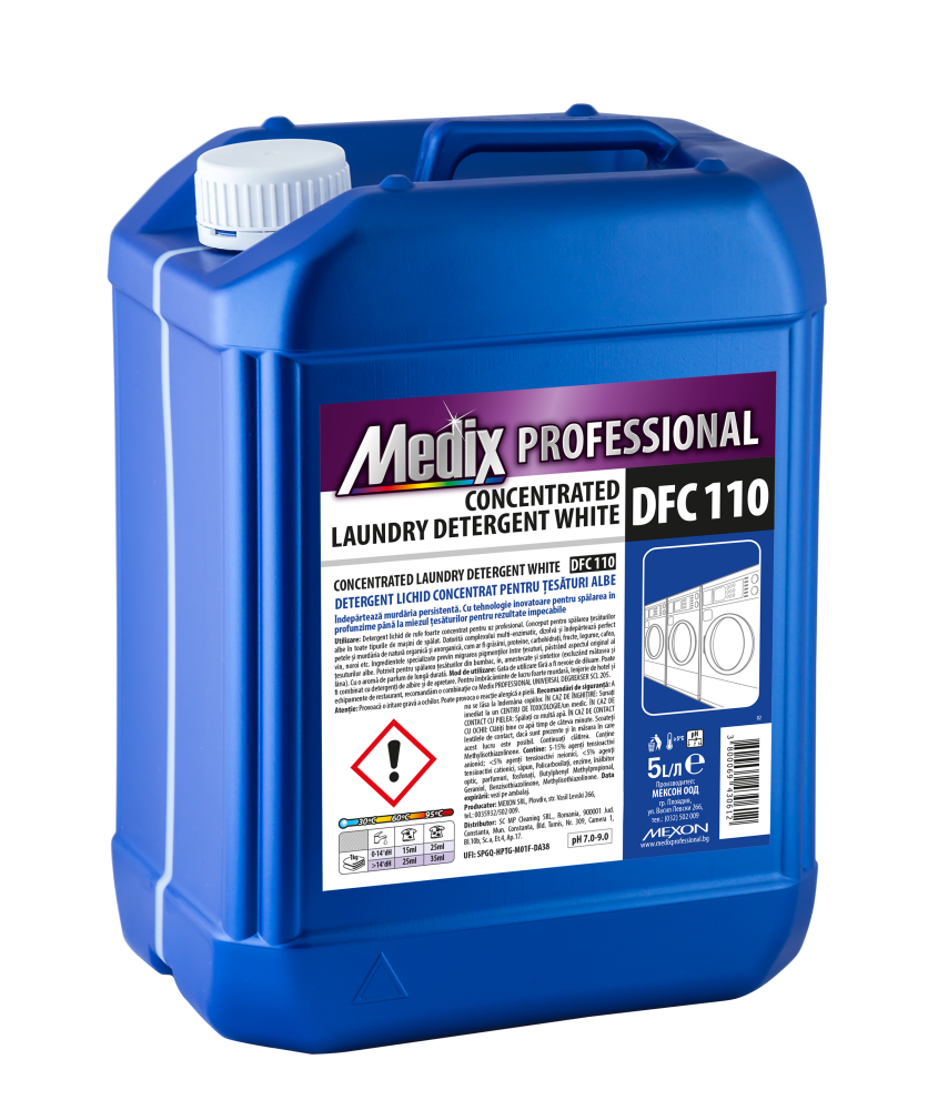 Detergent concentrat pentru rufe albe, 5 litrii, Medix Professional [1]
