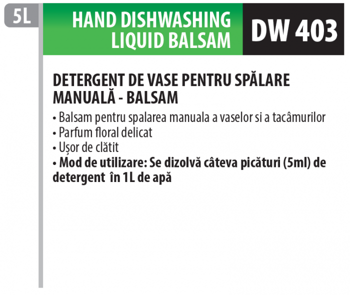 Detergent de vase concentrat cu parfum floral pentru spălatul manual al veselei cu ingredient antibacterian, 5 litrii, Medix Professional [2]