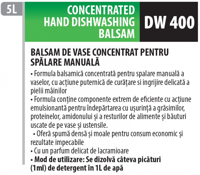 Detergent de vase premium cu ingredient antibacterian si parfum delicat de lacramioare., 5 litrii, Medix Professional [2]