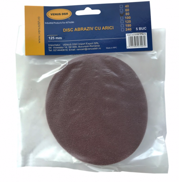 Disc abraziv cu arici 125 mm, granulatie 120 [2]
