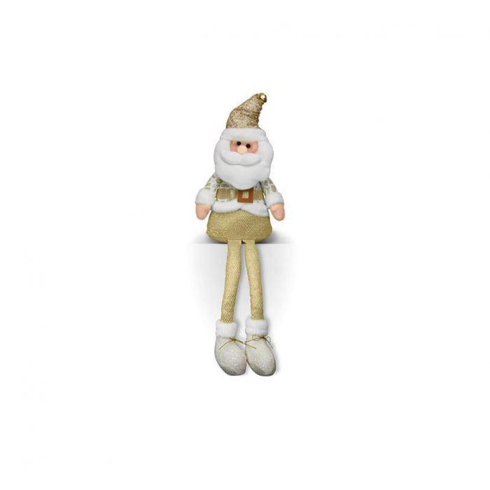 Figurina decorativa pentru pervaz Mos Craciun auriu, 60 cm inaltime, MagicHome [1]