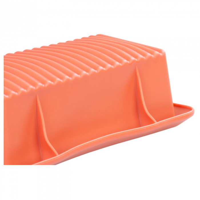 Forma de copt din silicon pentru paine/cozonac, portocaliu, 24x12.5x6 cm, MagicHome [3]