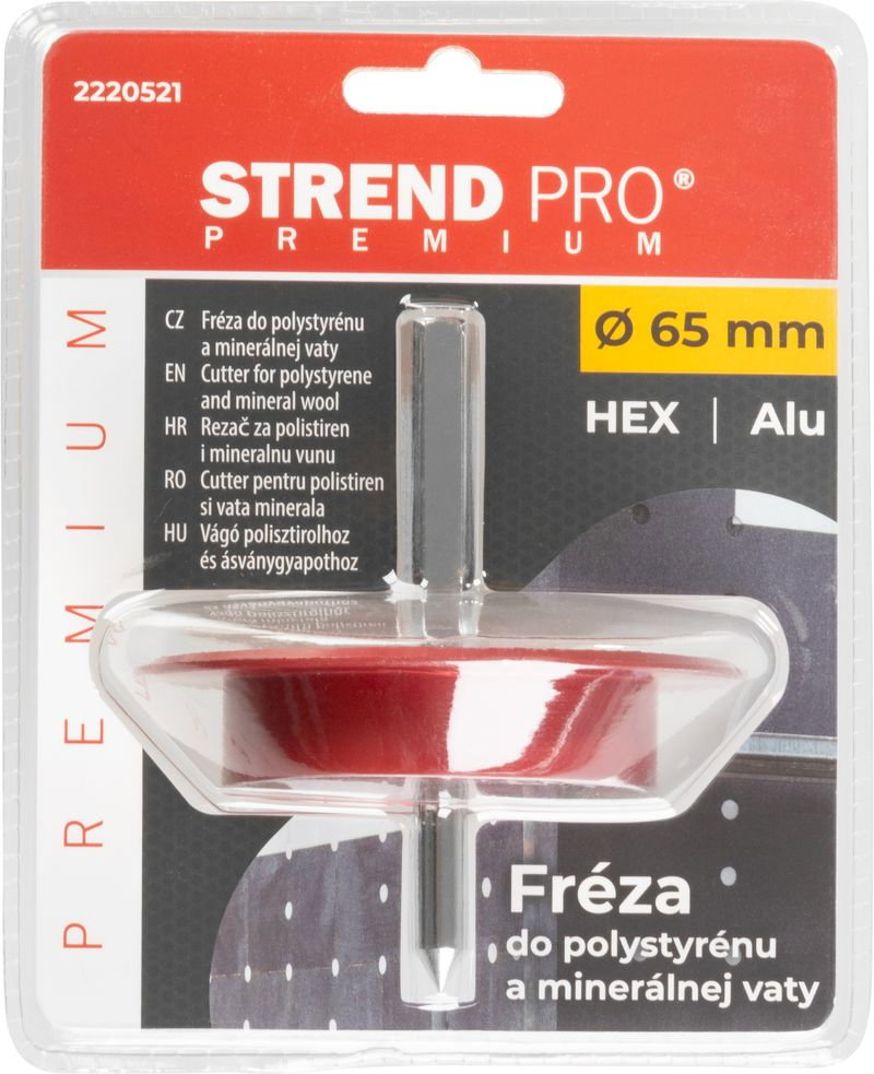 Freză găurire polistiren și vată minerală Strend Pro Premium, 65 mm, metalică [3]