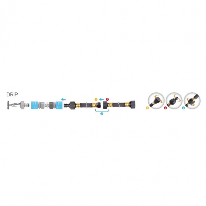 Furtun de gradina cu picurare, Drip 1/2' 15m [2]