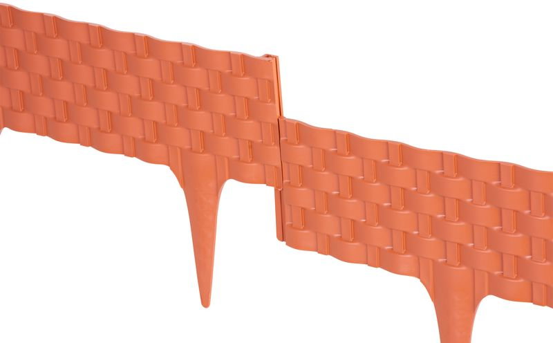 Gard pentru gradina din plastic flexibil, set 3 buc, 800x100/200 mm, 2.40 m [4]