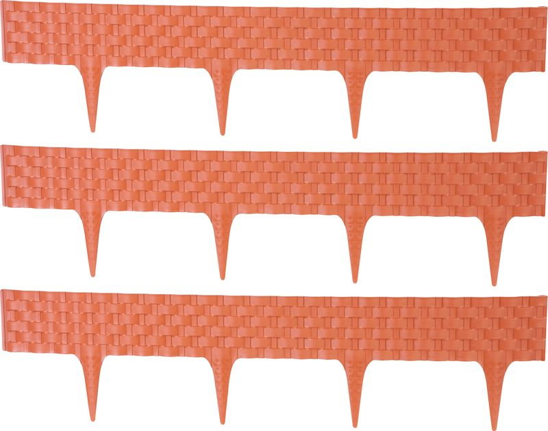 Gard pentru gradina din plastic flexibil, set 3 buc, 800x100/200 mm, 2.40 m [1]