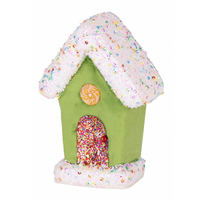 Glob in forma de casuta de turta dulce pentru bradul de Craciun, verde, 16 cm, MagicHome [1]