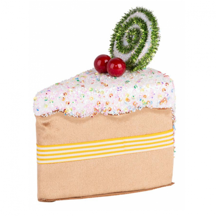 Glob in forma de prajitura pentru bradul de Craciun, maro, 13x9x15 cm, MagicHome [1]