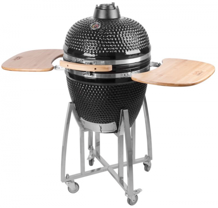Gratar de gradina ceramic Kamado Egg negru,130x73x122 cm [1]