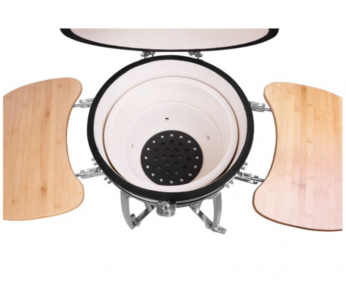 Gratar de gradina ceramic Kamado Egg negru,130x73x122 cm [5]