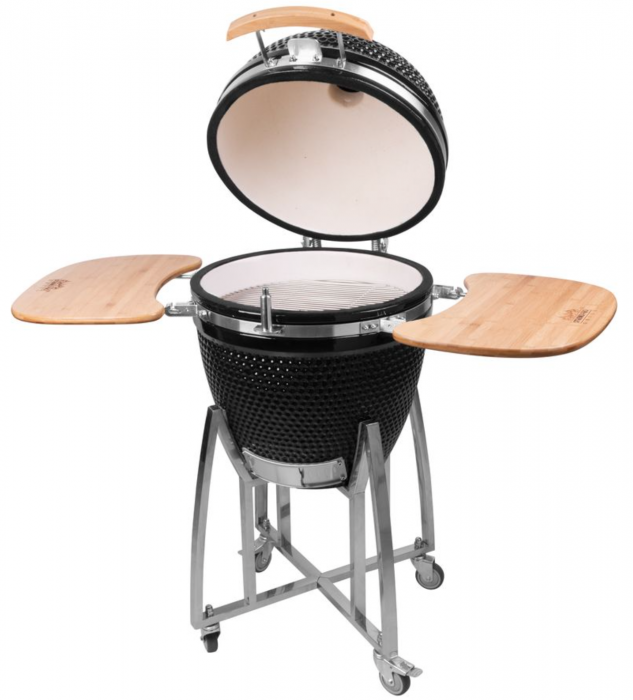 Gratar de gradina ceramic Kamado Egg negru,130x73x122 cm [3]