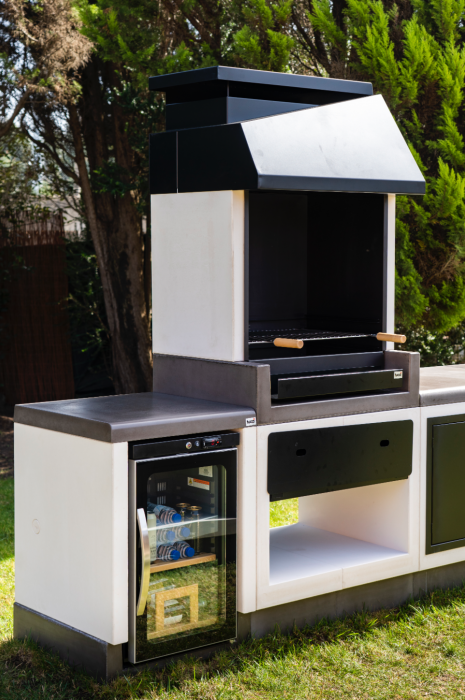 Gratar pentru gradina Tuozi Barbecue Kitaway Otte din beton si otel, 84 × 63 × 206 cm [2]