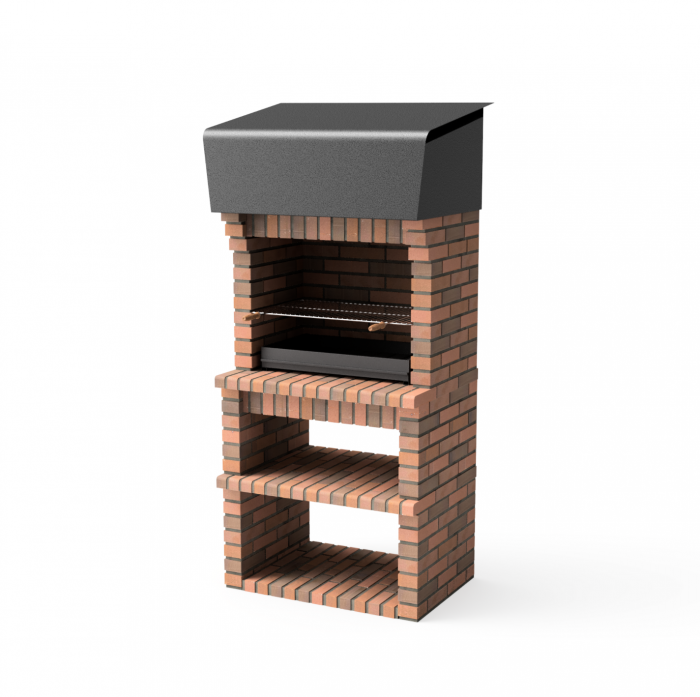 Gratar pentru gradina Tuozi Barbecue Volterra din beton si caramida, 94 x 70 x 213 cm [1]