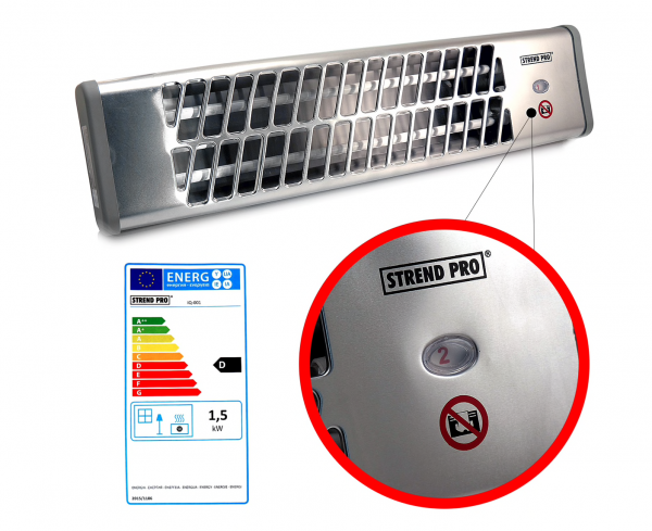 Incalzitor infrarosu perete/tavan 3 trepte de putere - 1500W [2]