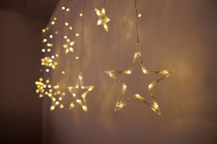 Instalatie luminoasa cu stelute tip cortina, MagicHome, 138 leduri, lumina calda, 230V, 50 Hz, 8 functii, 2.2x0.6/0.9 m [4]