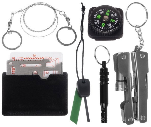 Kit de Supravietuire 7 in 1 , multifunctional, ce poate fi folosit la camping, vanatoare, pescuit, drumetii [1]