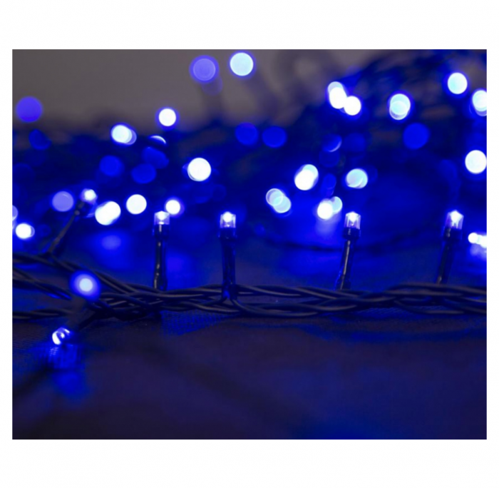 Lumini de craciun pentru brad, 10 metri, 8 programe,lumina albastra, 100 led-uri, ip44 [1]