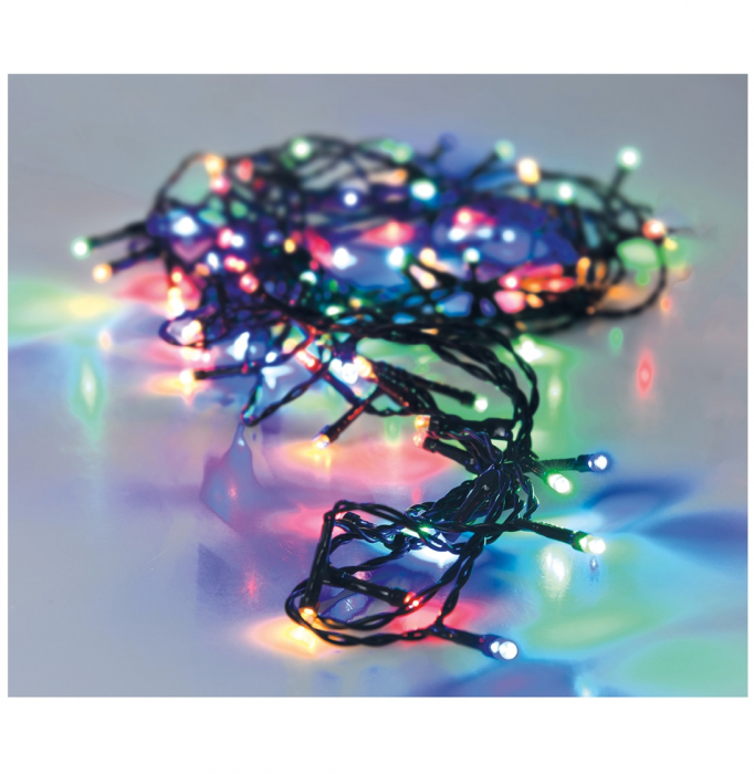 Lumini de craciun pentru brad, 10 metri, 8 prograne,lumina multicolora, 100 led-uri, ip44 [2]
