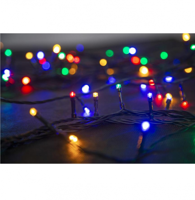 Lumini de craciun pentru brad, 10 metri, 8 prograne,lumina multicolora, 100 led-uri, ip44 [1]