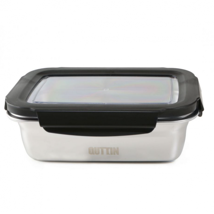 Caserola din inox cu capac ermetic siliconat, 20 x 14 x 6.5 cm, Quttin [1]