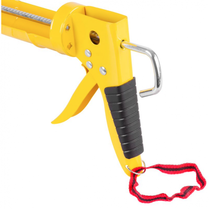 Pistol pentru silicon, metalic, galben, profesional, 225mm, Strend Pro [4]