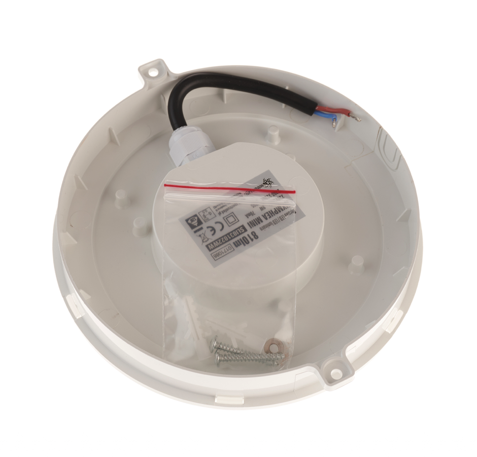 Plafonieră LED exterior 9W cu lumină caldă, antivandalism, rotundă [3]