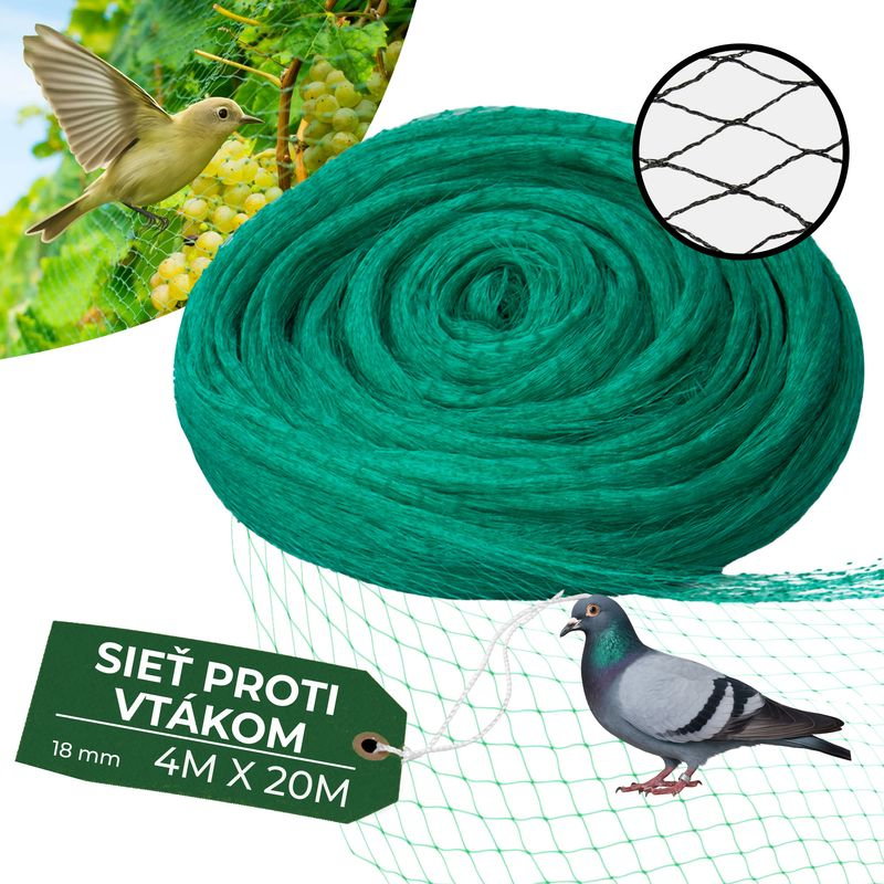 Plasa pvc contra pasarilor, verde, 4x20 m, Strend Pro [7]