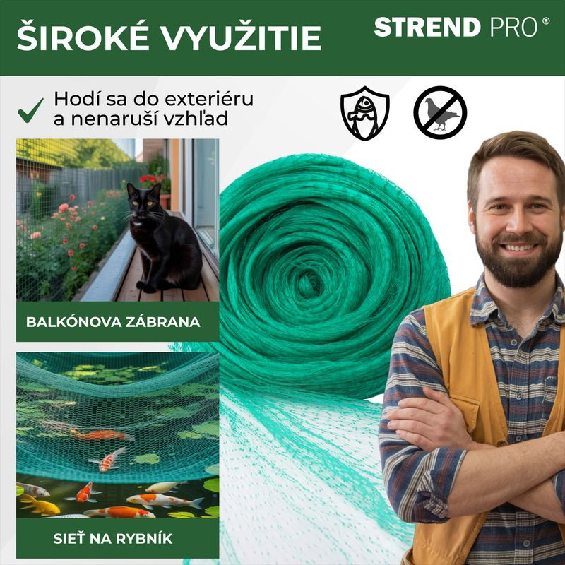 Plasa pvc contra pasarilor, verde, 4x20 m, Strend Pro [3]