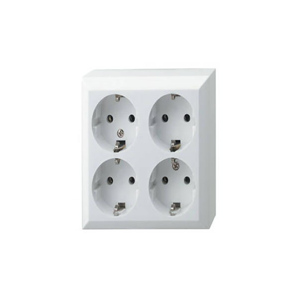 Priza de retea cu impamantare, 230V, 4 socluri, IP20, de interior, Home [1]