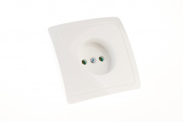 Priză fără contact de protecție Kontakt – design modern, montaj îngropat, alb [1]