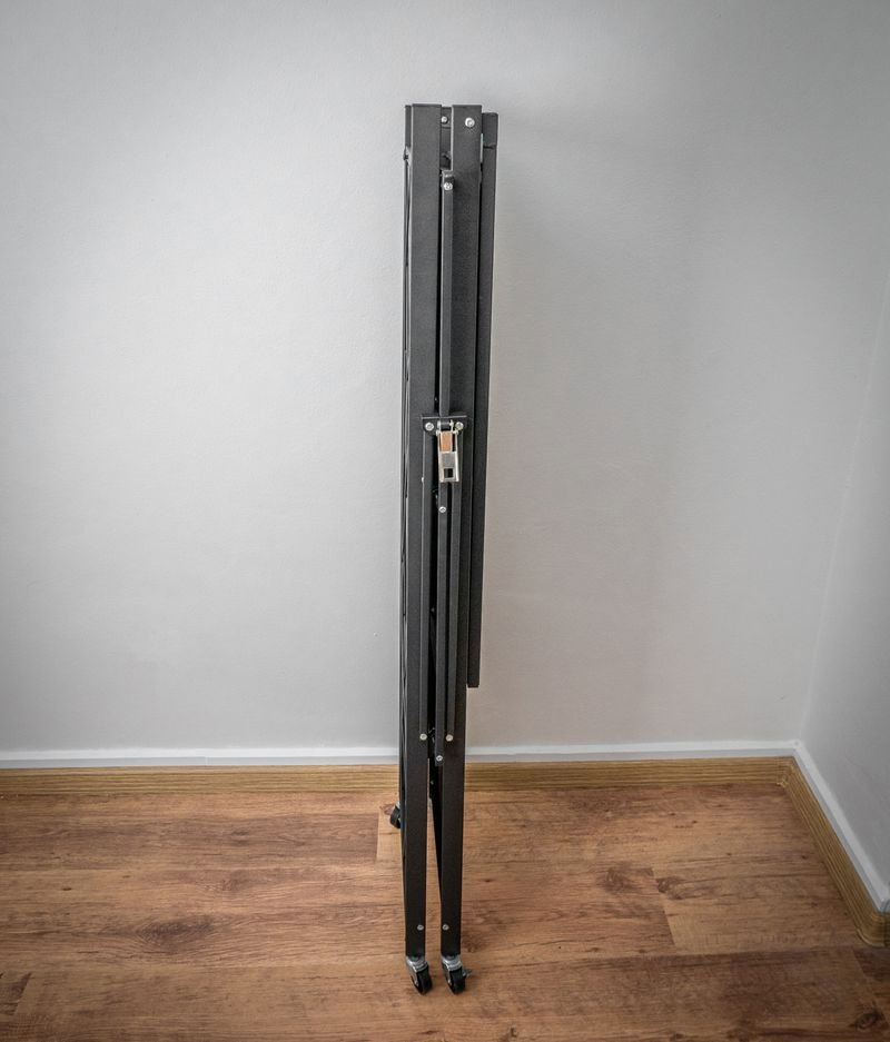 Raft depozitare pliabil cu roți MagicHome, metalic, 4 polițe, 127x72x34 cm, max. 200 kg [8]