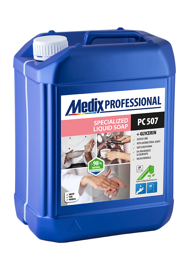 Sapun lichid antibacterian specializat fara coloranti si arome, 5L, Medix Professional [1]