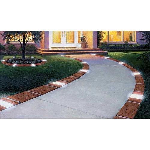 Set 10 bucati bordura decorativa, efect caramida, 2 x lampa LED cu iluminare solara, 2.1 m [2]