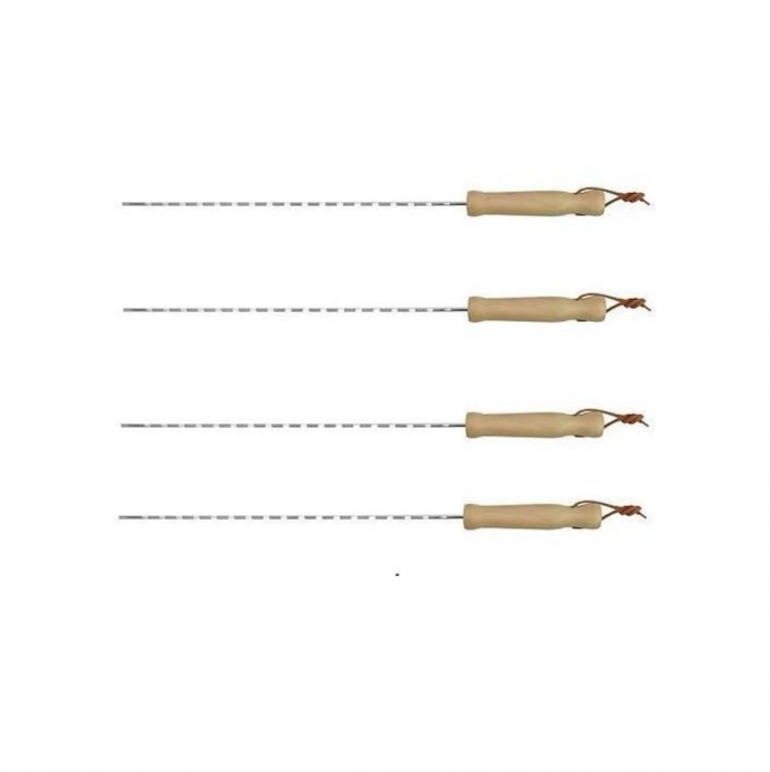 Set 4 tepuse frigarui, maner lemn, otel cromat, 40 cm [1]